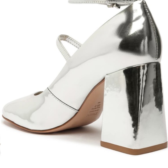 Schutz Dorothy silver Mary Jane pumps nwob 6.5 main image 3